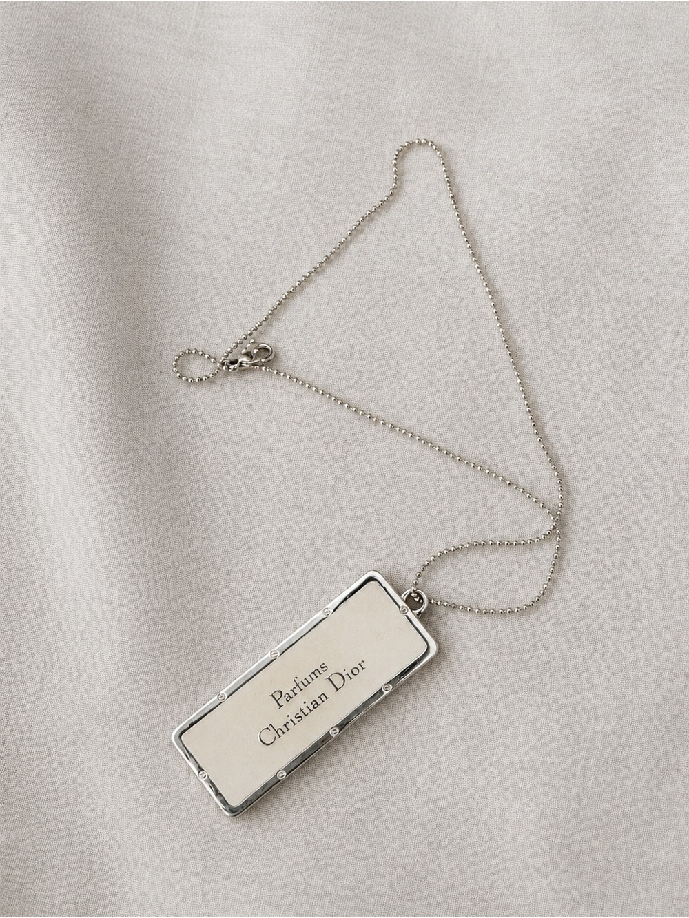 Miss Dior Silver and Cream Necklace - Picture 2 of 2